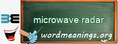 WordMeaning blackboard for microwave radar